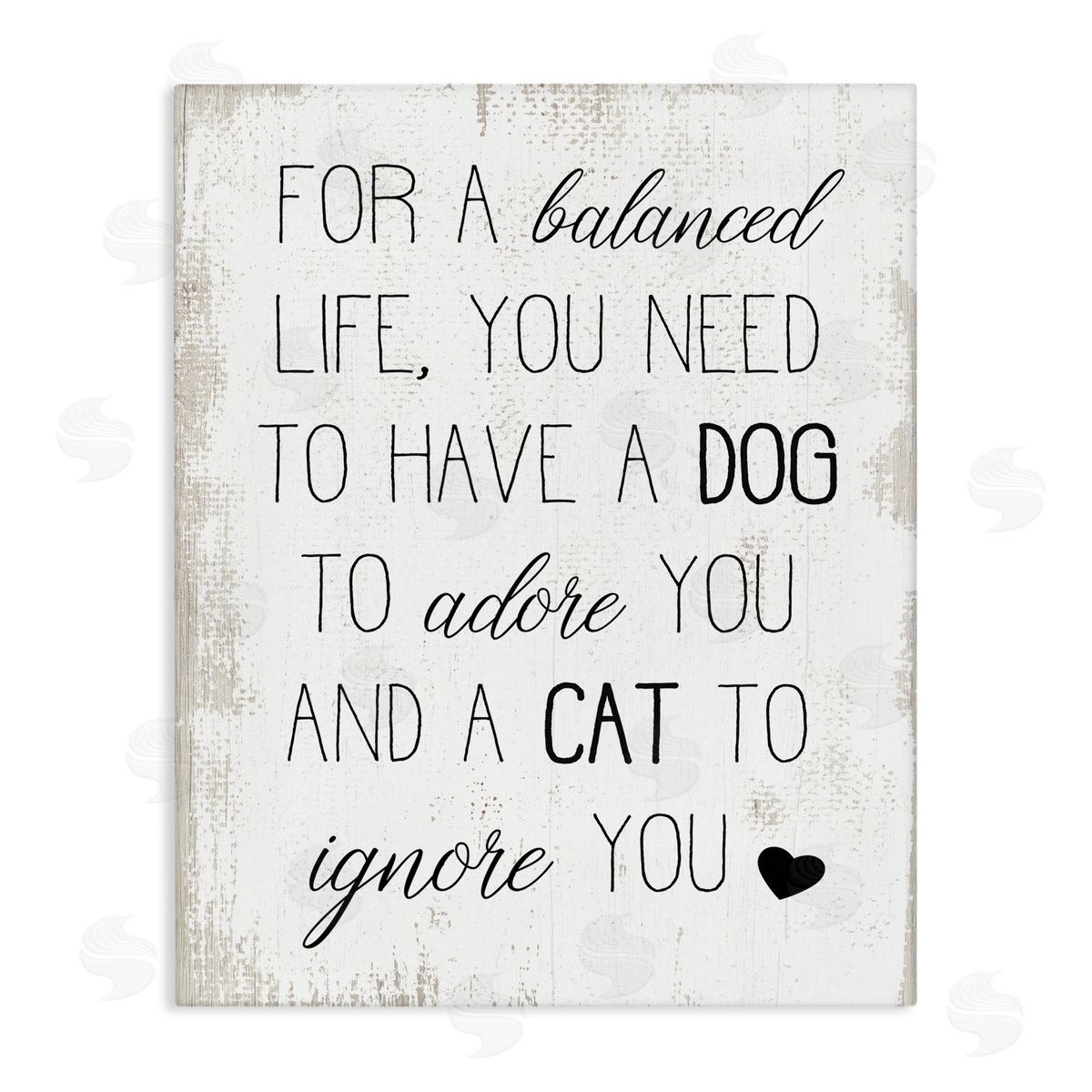 For Balanced Life Pet Quote Canvas Wall Art, Home Decor by Stupell Studio