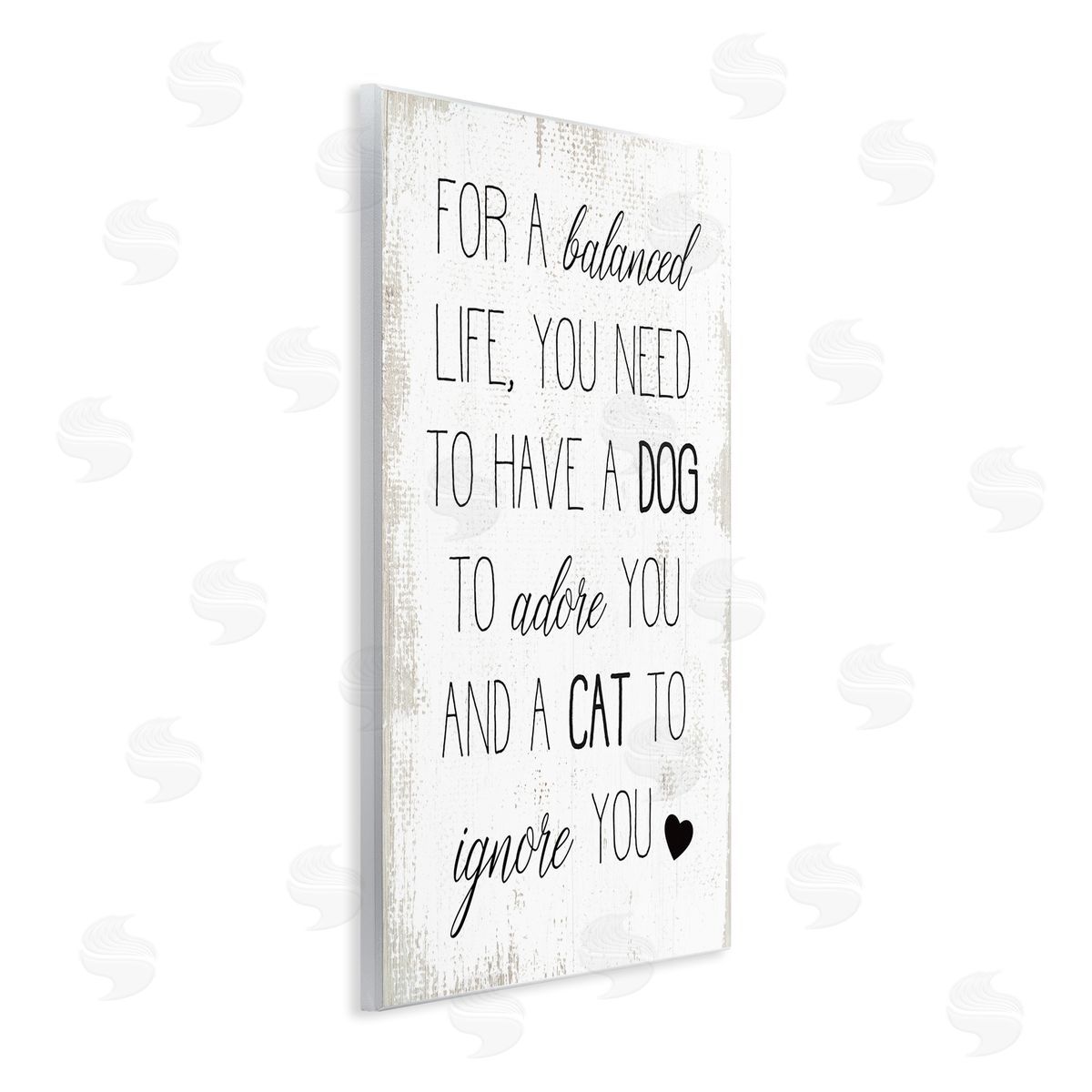 For Balanced Life Pet Quote Wood Plaque Wall Art, Home Decor by Stupell Studio