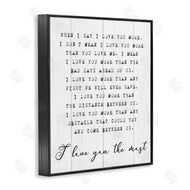 Stupell Studio | Inspirational I love You the Most Phrase