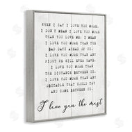 Stupell Studio | Inspirational I love You the Most Phrase