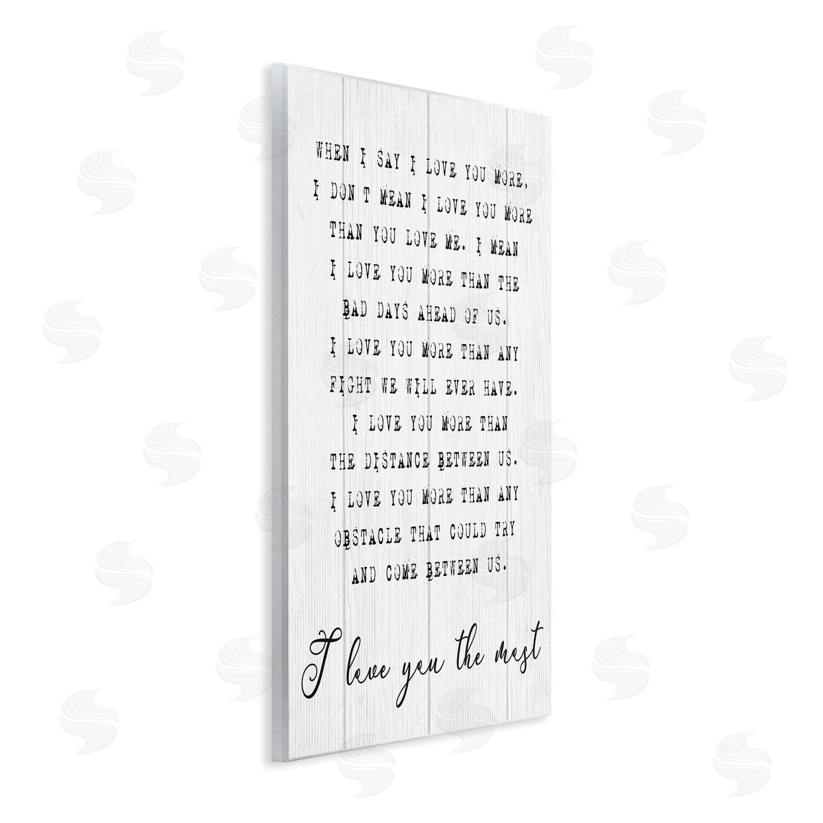 Inspirational I love You the Most Phrase Wood Plaque Wall Art, Home Decor by Stupell Studio