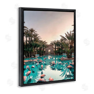 Ziwei Li | Tropical Pink Flamingo Pool