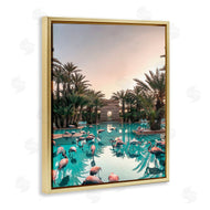 Ziwei Li | Tropical Pink Flamingo Pool