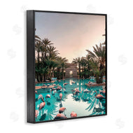 Ziwei Li | Tropical Pink Flamingo Pool