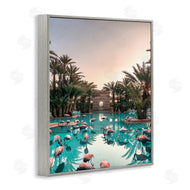 Ziwei Li | Tropical Pink Flamingo Pool
