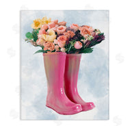 Ziwei Li | Spring Roses in Pink Rainboots