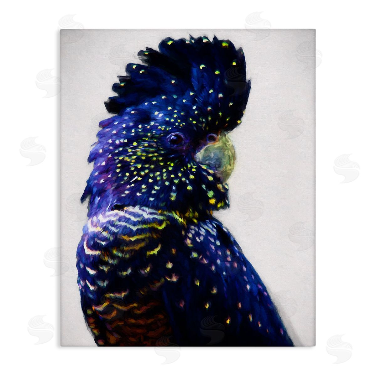 Tropical Bird with Blue Feathers Canvas Wall Art, Home Decor by Urban Road