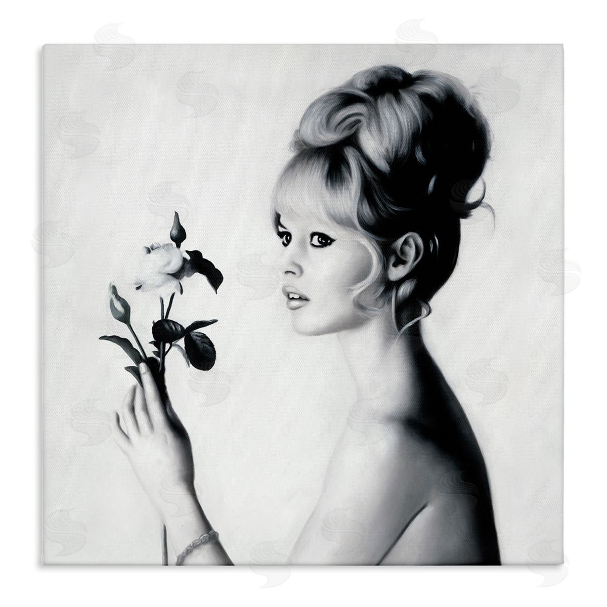 Famous People Bardot Portrait Canvas Wall Art, Home Decor by Urban Road