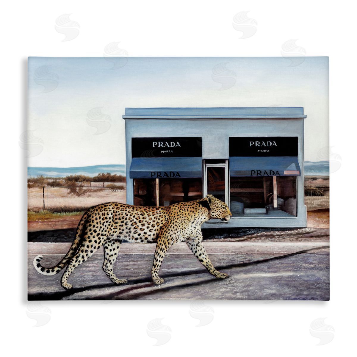 Fashion Store Cheetah Walk Canvas Wall Art, Home Decor by Urban Road