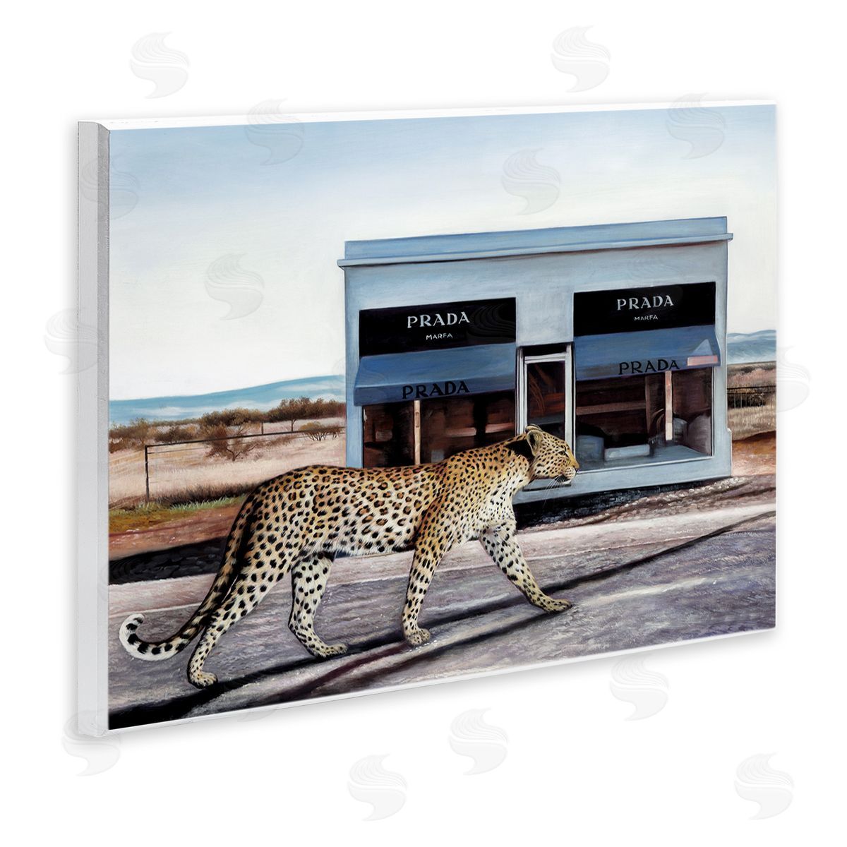 Fashion Store Cheetah Walk Wood Plaque Wall Art, Home Decor by Urban Road