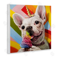 Lucia Heffernan | Rainbow French Bulldog Ice Cream