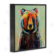 Karrie Evenson | Abstract Colorful Painted Black Bear