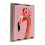 Stephanie Workman Marrott | Floral Flamingo Pink Portrait