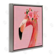 Stephanie Workman Marrott | Floral Flamingo Pink Portrait