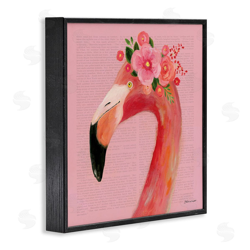 Stephanie Workman Marrott | Floral Flamingo Pink Portrait