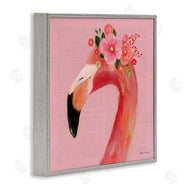 Stephanie Workman Marrott | Floral Flamingo Pink Portrait