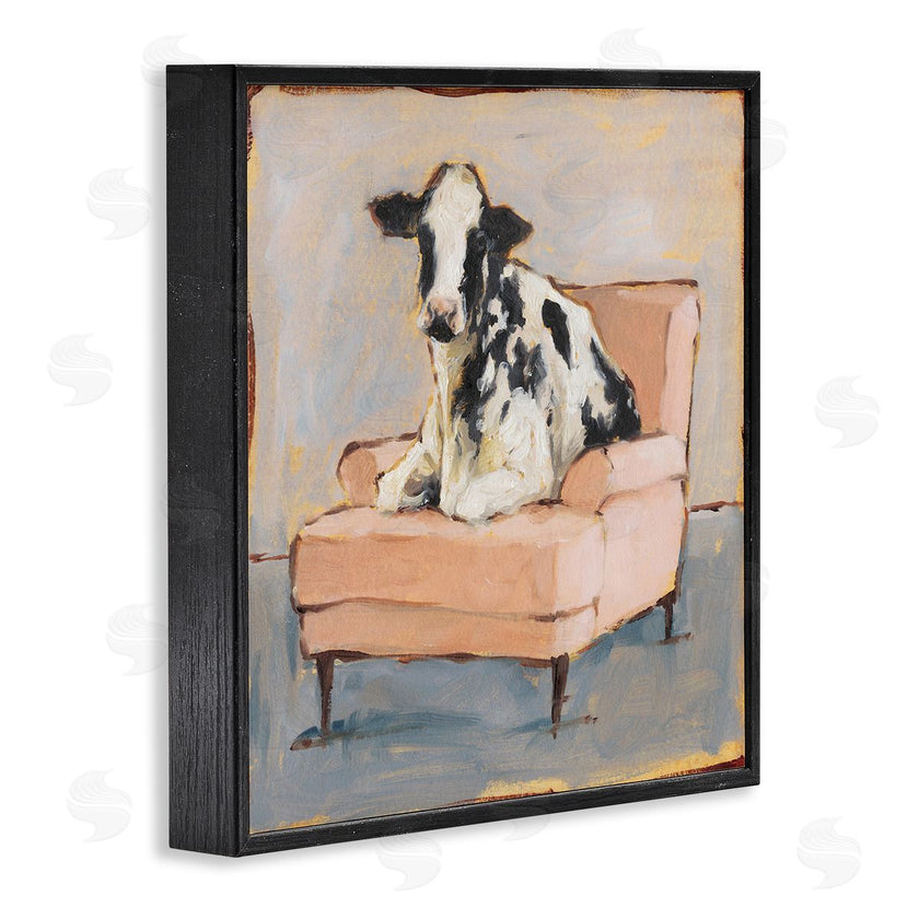 Ethan Harper | Baby Cow on Pink Couch