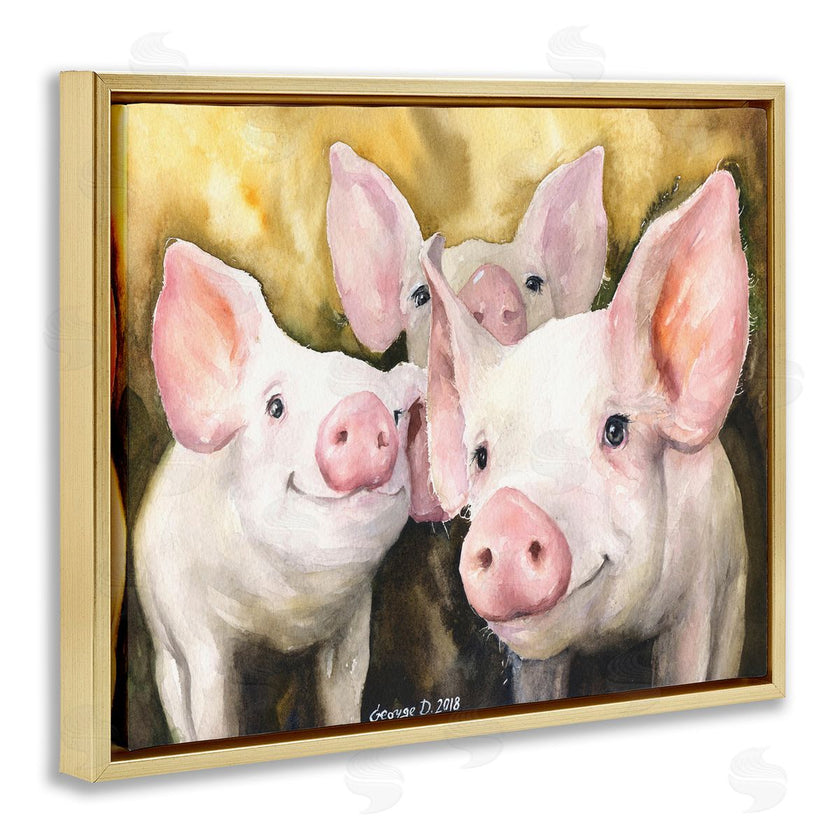 George Dyachenko | Baby Pigs on Yellow