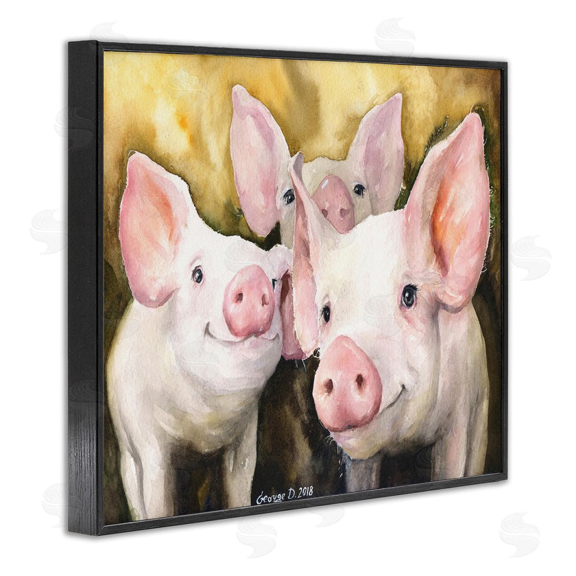 George Dyachenko | Baby Pigs on Yellow