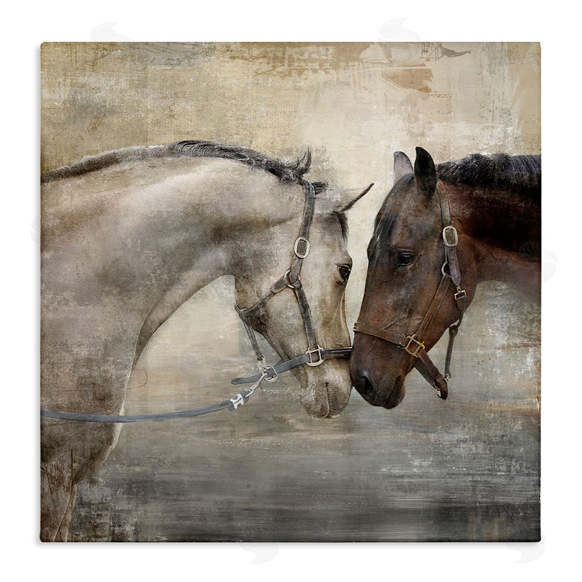 Loving Horse Couple Canvas Wall Art, Home Decor by Main Line Studio