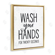 Lettered and Lined | Wash Hands for Twenty Seconds