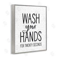 Lettered and Lined | Wash Hands for Twenty Seconds