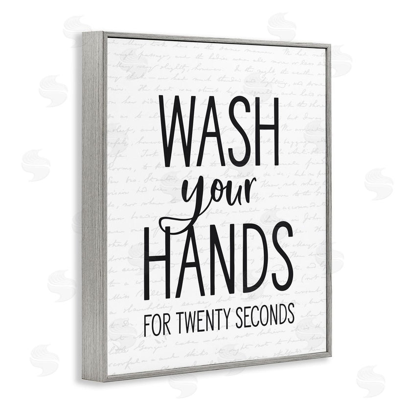 Lettered and Lined | Wash Hands for Twenty Seconds