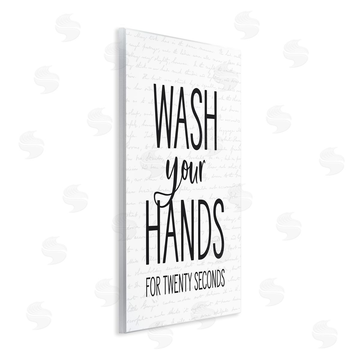Wash Hands for Twenty Seconds Wood Plaque Wall Art, Home Decor by Lettered and Lined