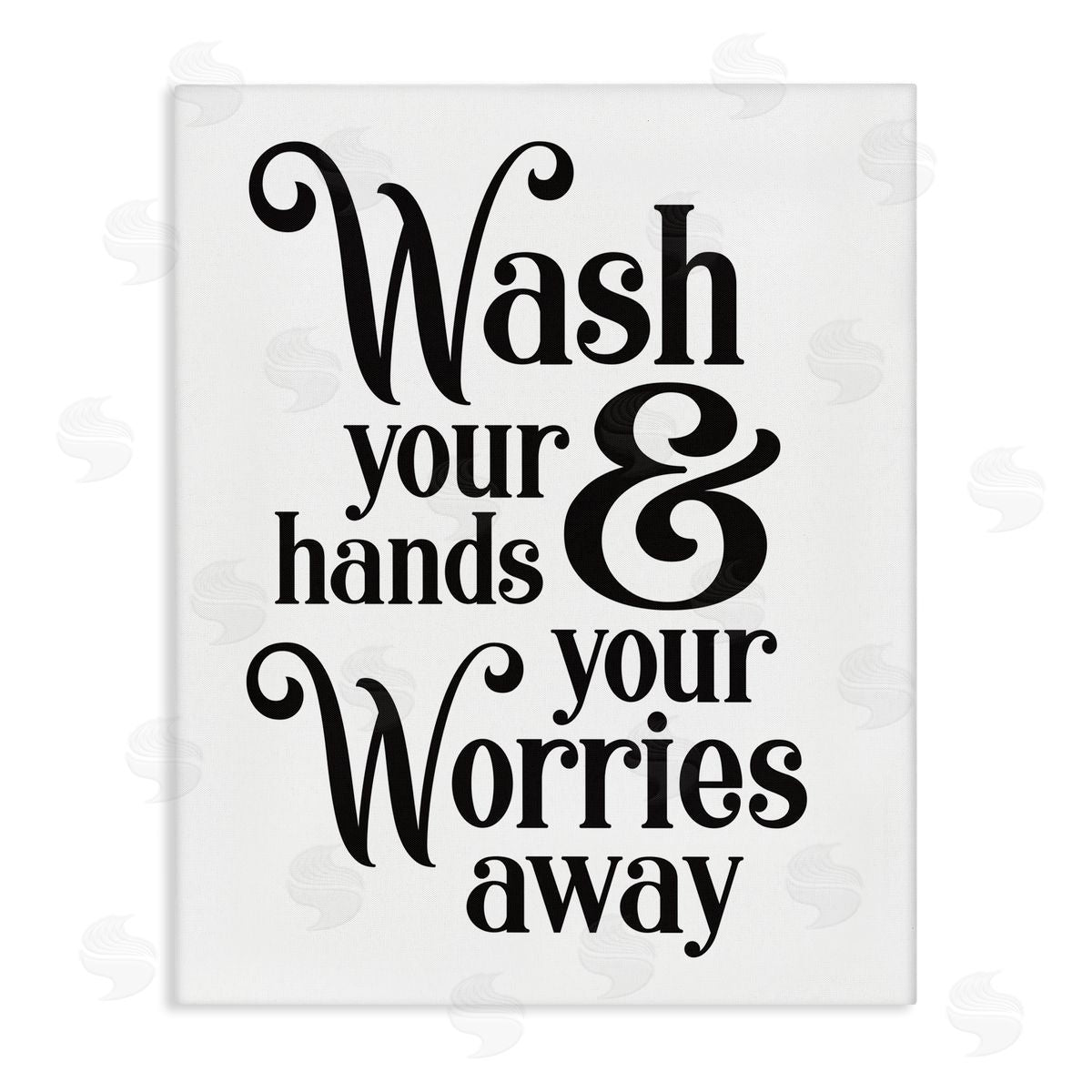 Wash Your Hands and Worries Canvas Wall Art, Home Decor by Lettered and Lined