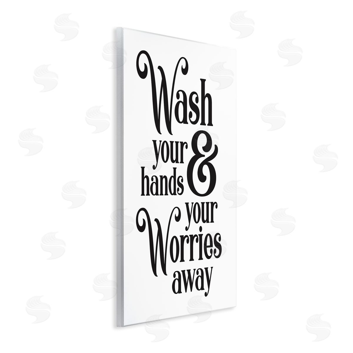 Wash Your Hands and Worries Wood Plaque Wall Art, Home Decor by Lettered and Lined