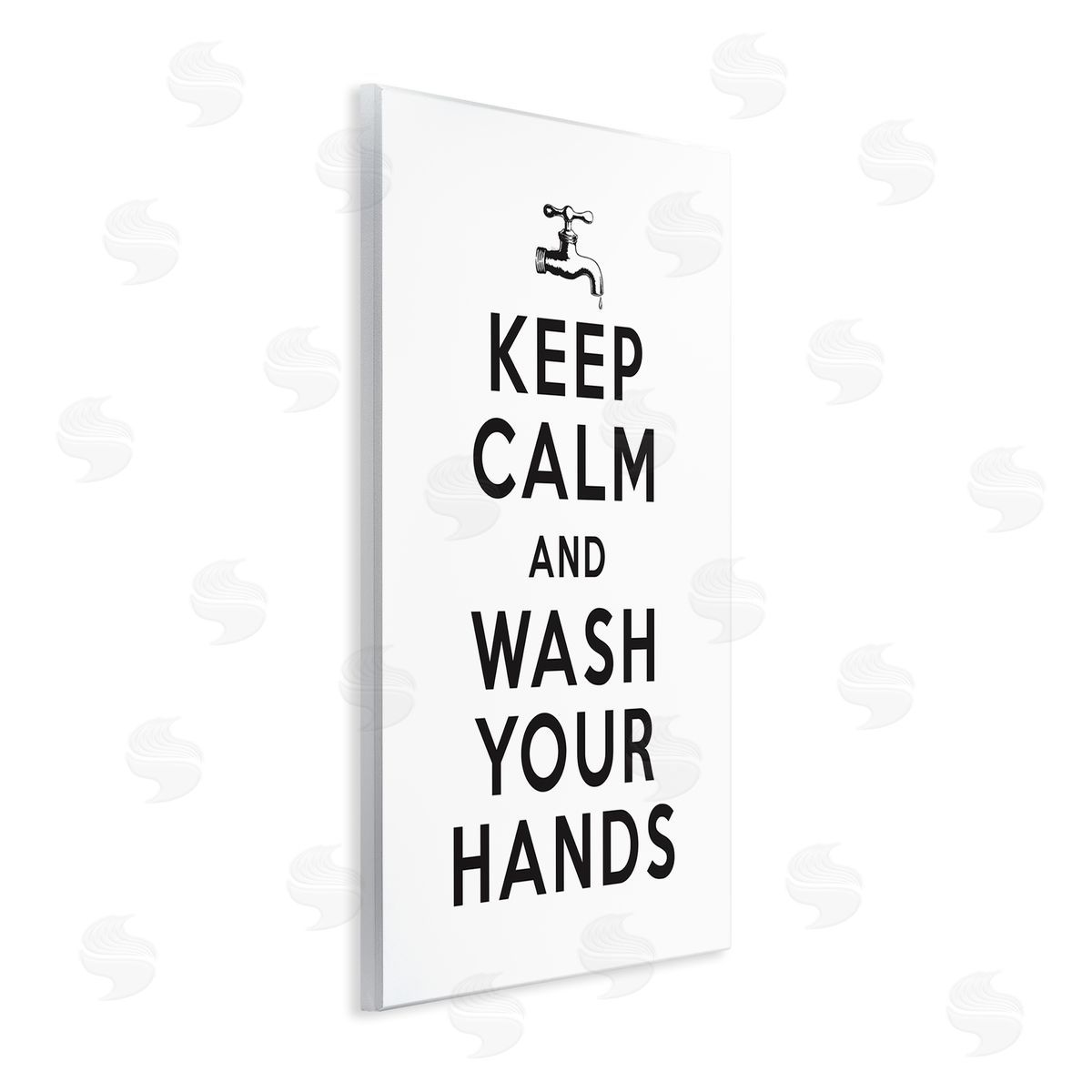 Keep Calm and Wash Hands Wood Plaque Wall Art, Home Decor by Lettered and Lined