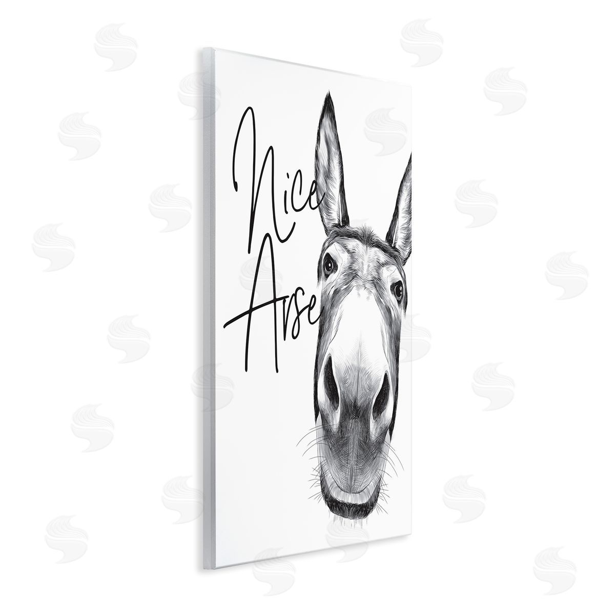 Donkey Bathroom Humor Wood Plaque Wall Art, Home Decor by Lettered and Lined