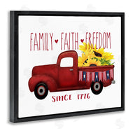 Lettered and Lined | Family Faith Freedom Country Truck
