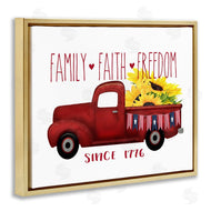 Lettered and Lined | Family Faith Freedom Country Truck
