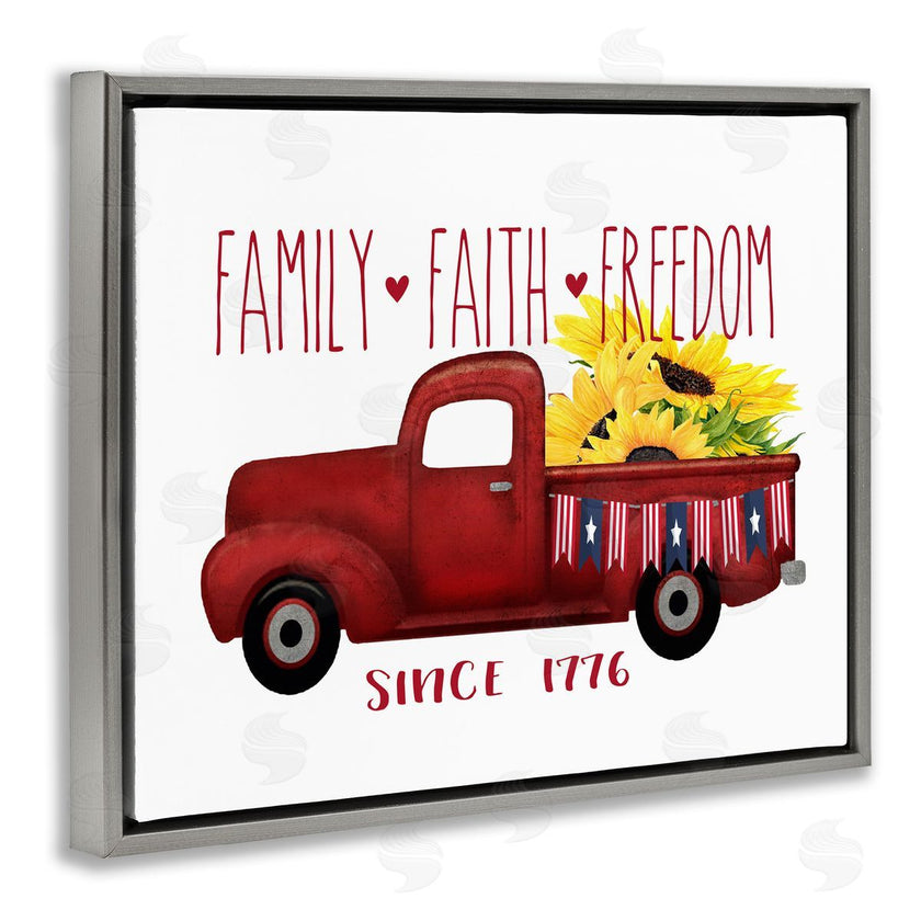 Lettered and Lined | Family Faith Freedom Country Truck