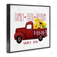 Lettered and Lined | Family Faith Freedom Country Truck
