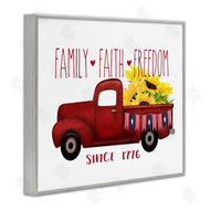 Lettered and Lined | Family Faith Freedom Country Truck