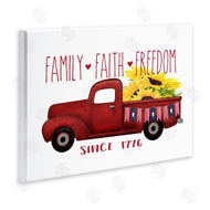 Lettered and Lined | Family Faith Freedom Country Truck