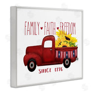 Lettered and Lined | Family Faith Freedom Country Truck