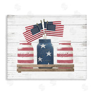 Lettered and Lined | Rustic Patriotic Jars Americana