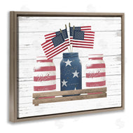 Lettered and Lined | Rustic Patriotic Jars Americana