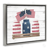 Lettered and Lined | Rustic Patriotic Jars Americana