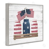 Lettered and Lined | Rustic Patriotic Jars Americana