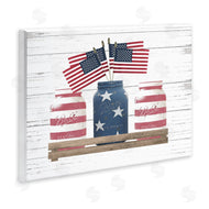 Lettered and Lined | Rustic Patriotic Jars Americana
