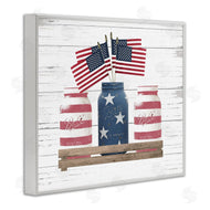 Lettered and Lined | Rustic Patriotic Jars Americana