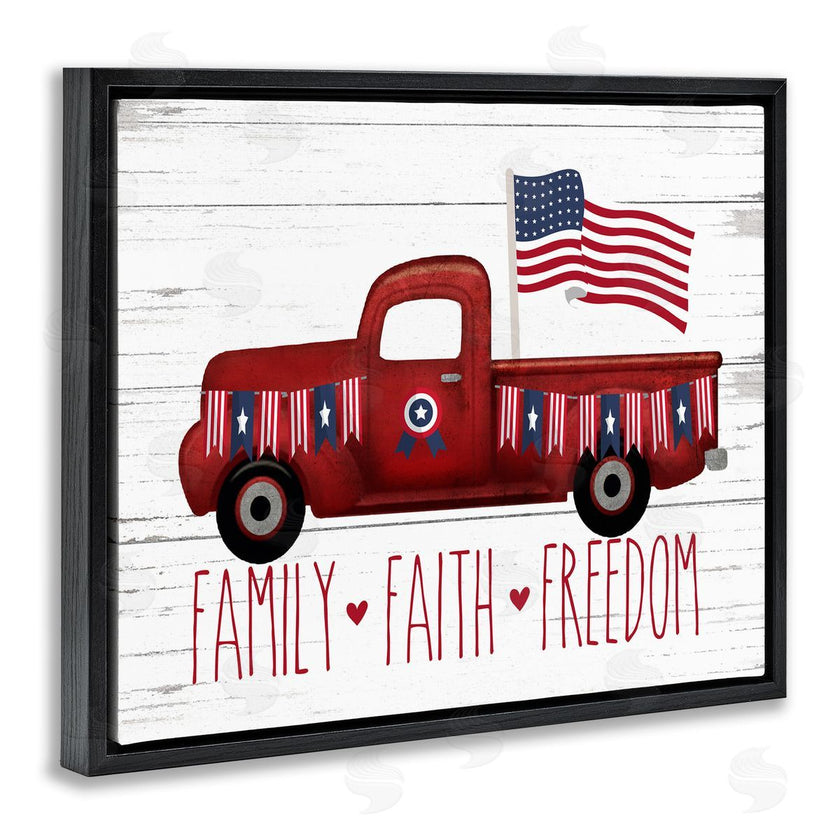 Lettered and Lined | Faith Family Freedom Patriotic Truck