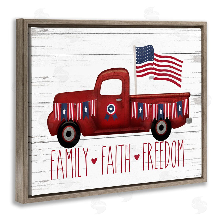Lettered and Lined | Faith Family Freedom Patriotic Truck