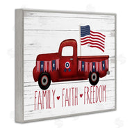 Lettered and Lined | Faith Family Freedom Patriotic Truck