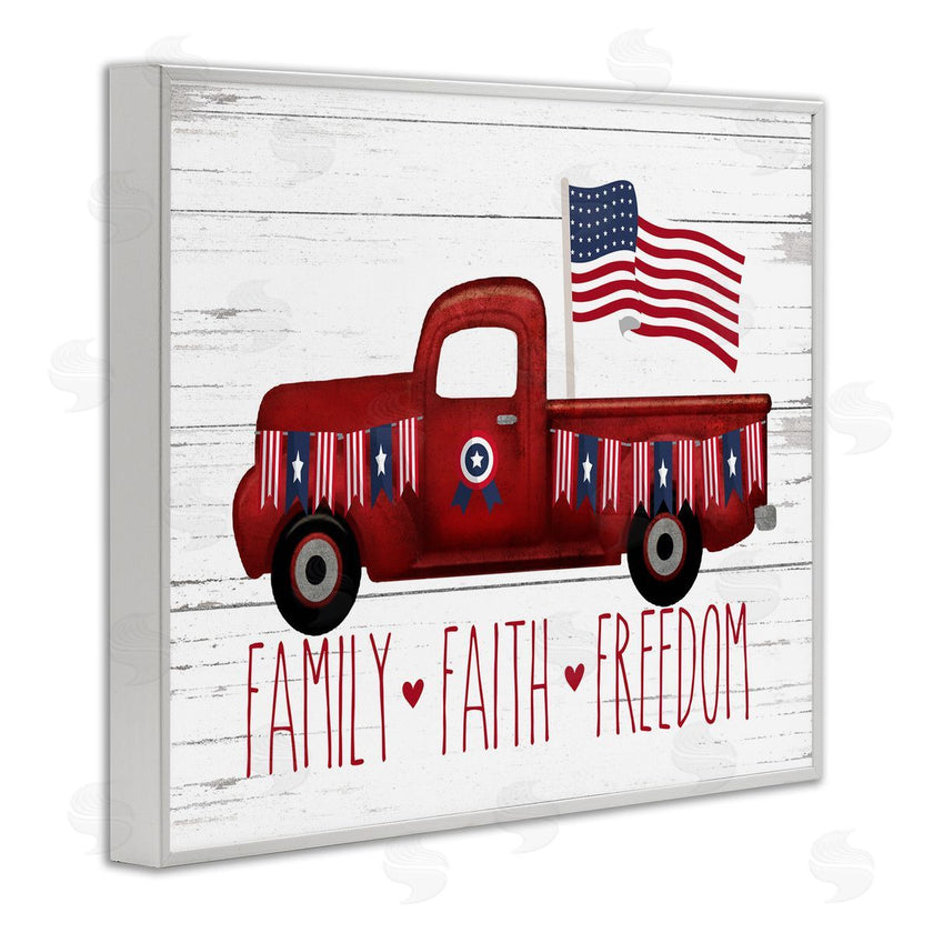 Lettered and Lined | Faith Family Freedom Patriotic Truck