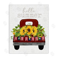 Lettered and Lined | Hello Summer Sunflower Truck